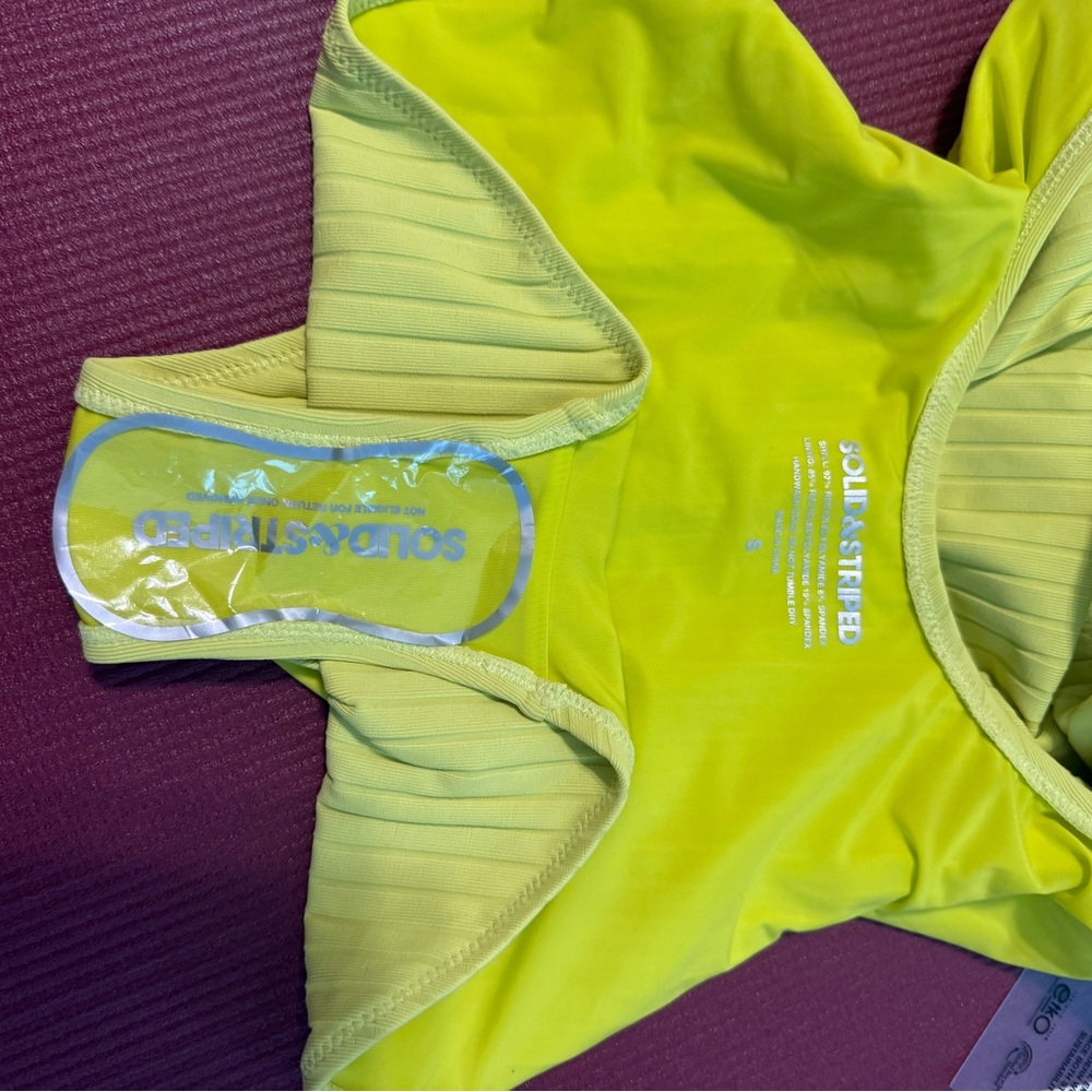 SOLID & STRIPED Chartreuse Swimsuit - Picture 4 of 4
